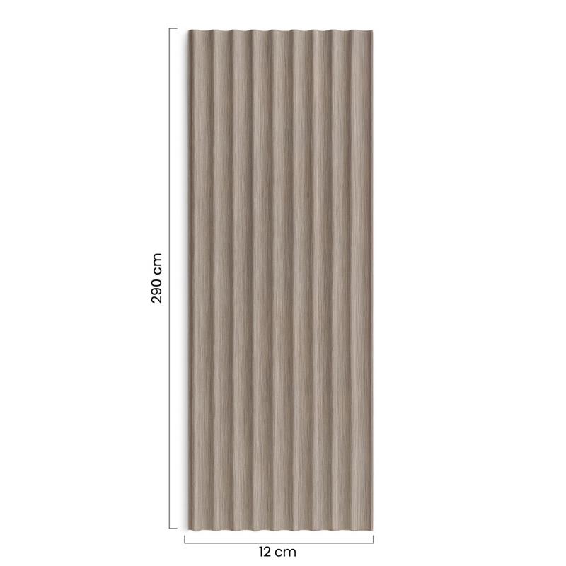 PANNELLO MURALE WAVY SPC 12X290 ROVERE GRIGIO