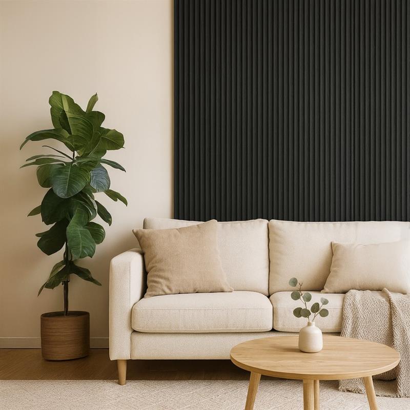 PANNELLO MURALE WAVY SPC 12X290 ROVERE NERO