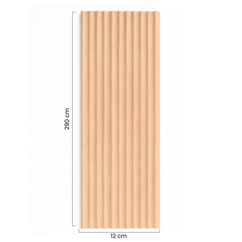 PANNELLO MURALE WAVY SPC 12X290 BIANCO LATTE