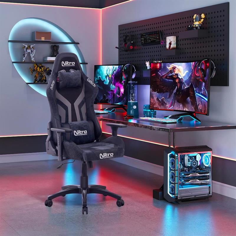 FLYCO SEDIA GAMING GRIGIO/NERA
