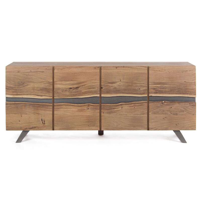 ACHILLE MADIA 4/A ACACIA METALLO 198X43X85CM
