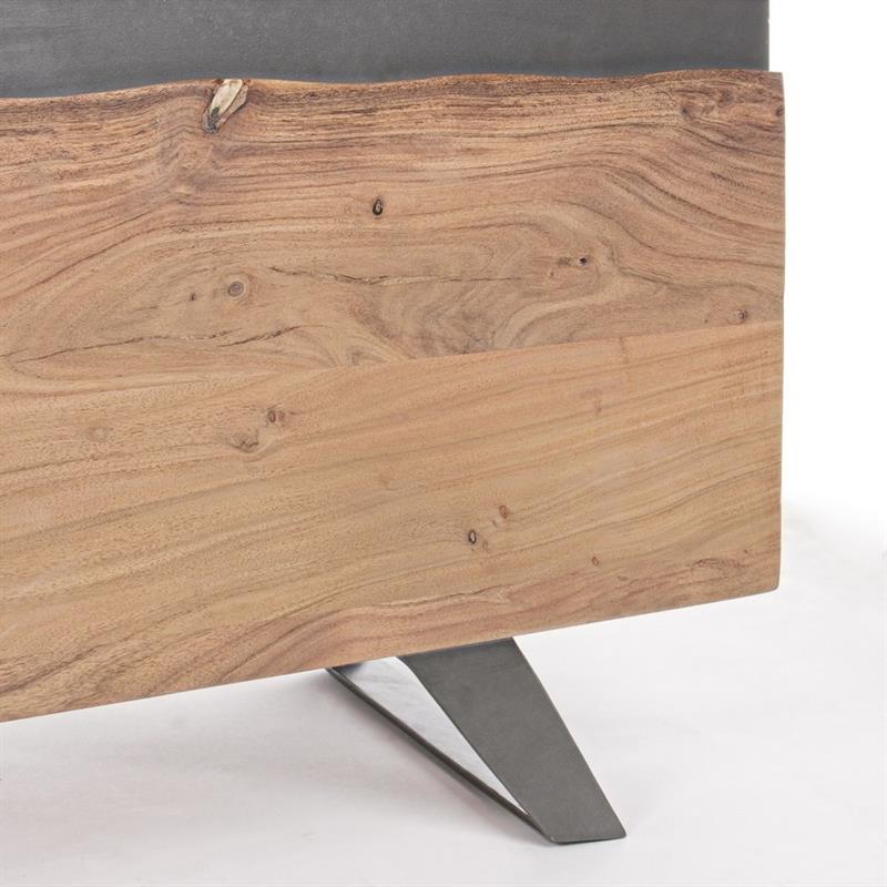 ACHILLE MADIA 4/A ACACIA METALLO 198X43X85CM