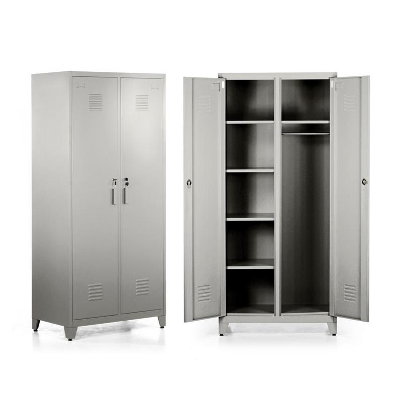 YUMI ARMADIO SPORCO PULITO 85X50X190 CM GRIGIO