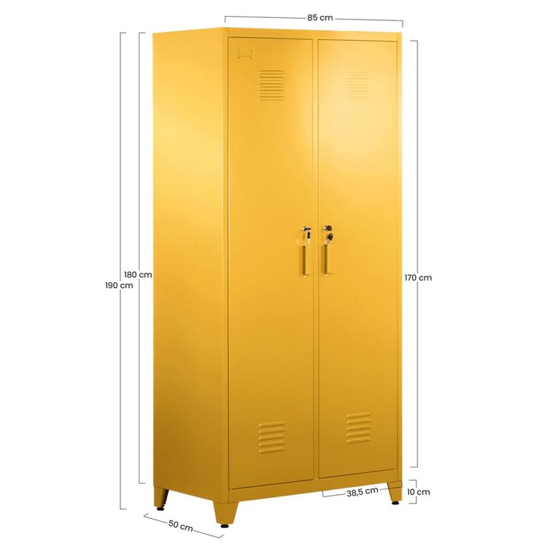 YUMI ARMADIO SPORCOPULITO 85X50X190 CM SENAPE