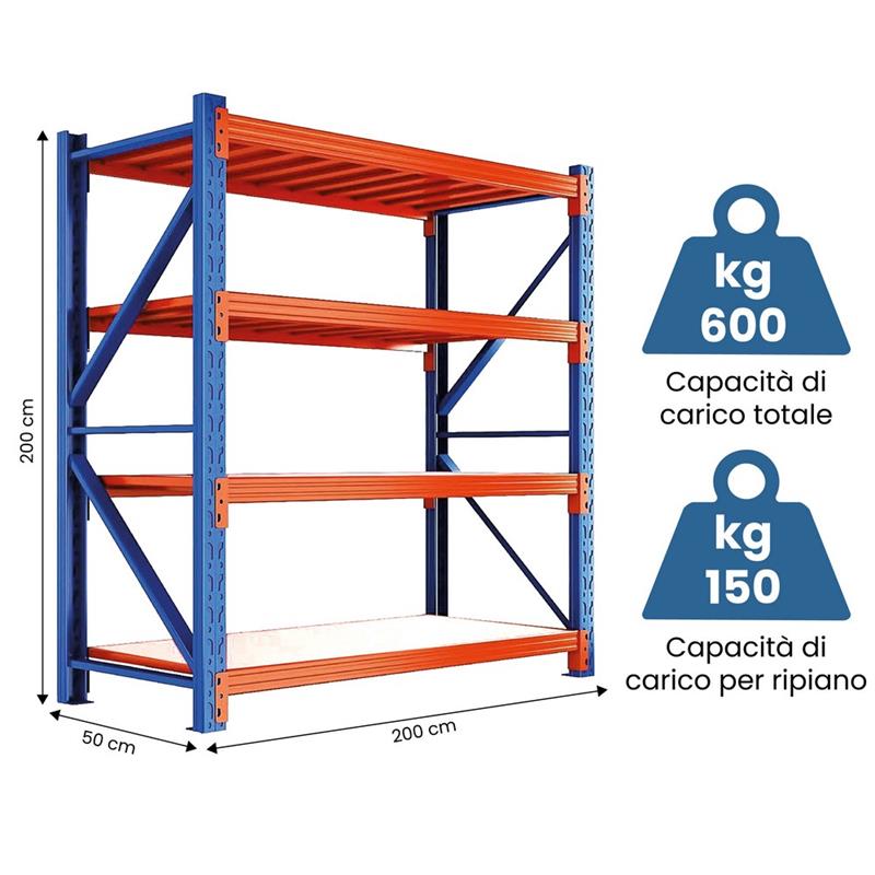 SCAFF RACK PES 200X50X200CM