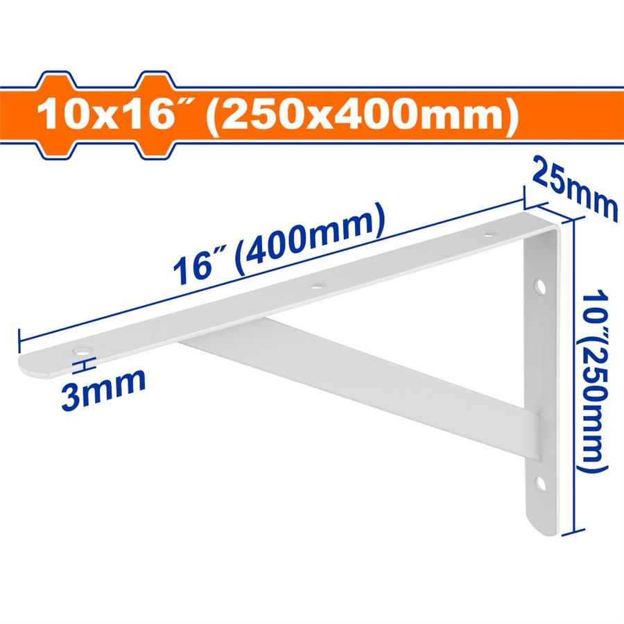 STAFFE A L PER MENSOLE PESANTI - 40X25 CM