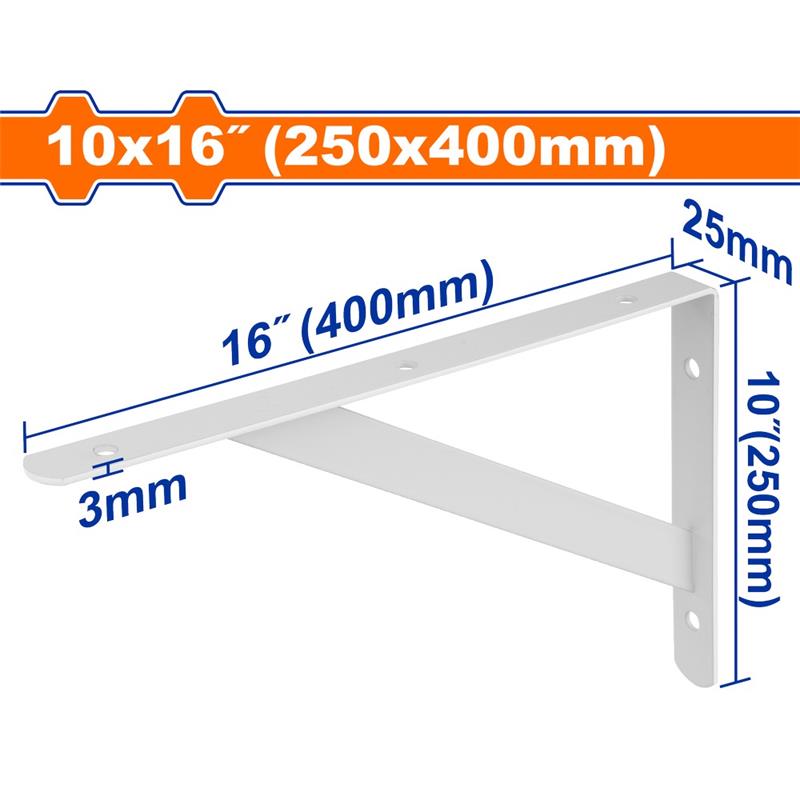 STAFFE A L PER MENSOLE PESANTI - 40X25 CM
