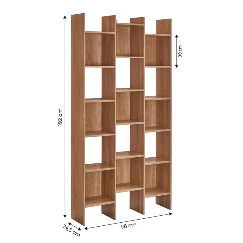 IKEN LIBRERIA ROVERE 96X24,8X192 CM