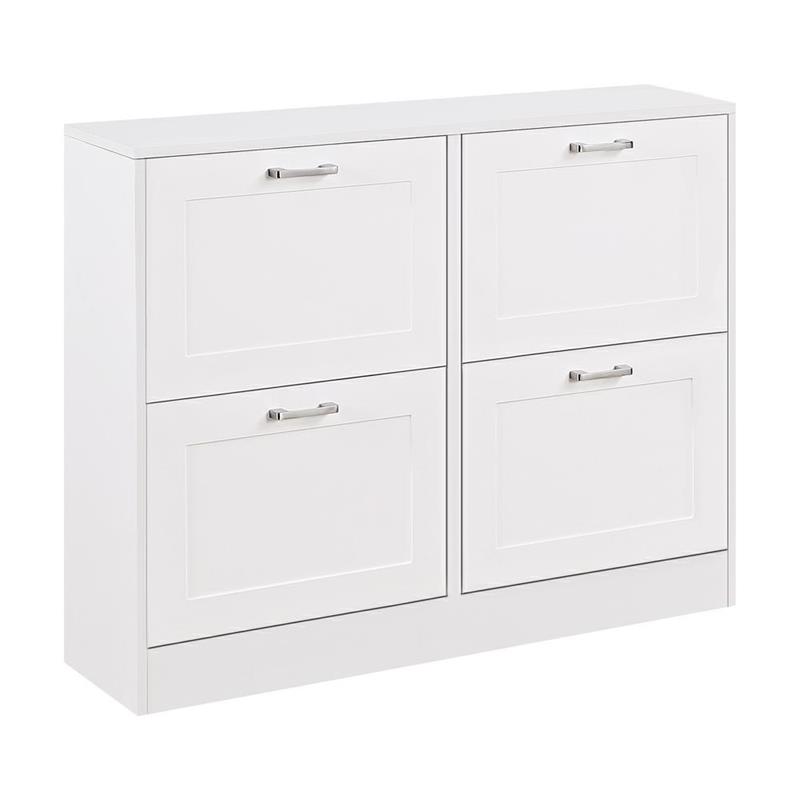 LINEAR SCARPIERA 4 ANTE ORIZ. BIANCA 105X24X82 CM