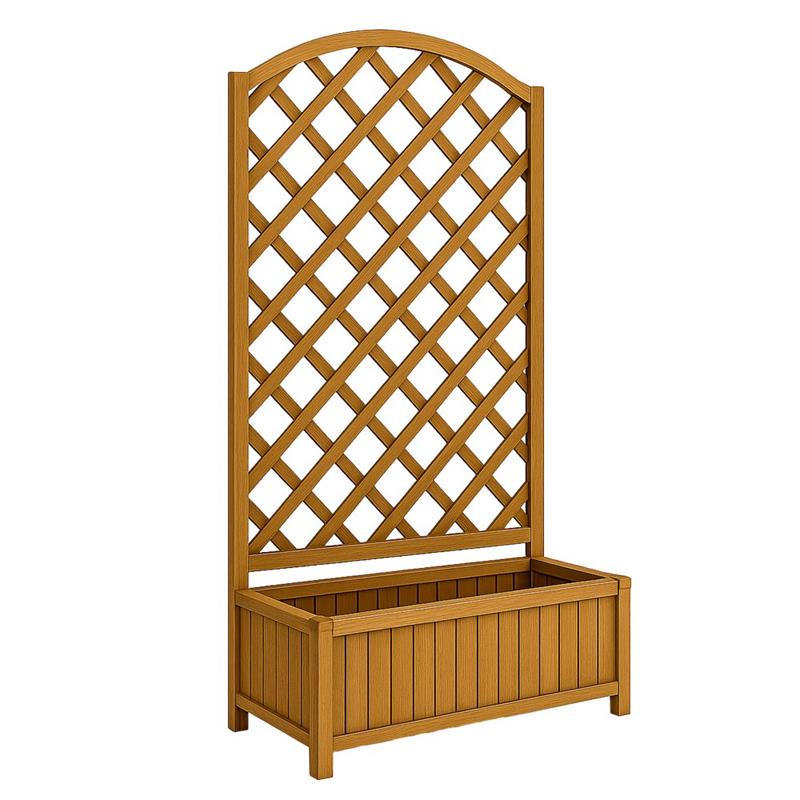 GRATA IN LEGNO CON FIORIERA 90X35X180H CM