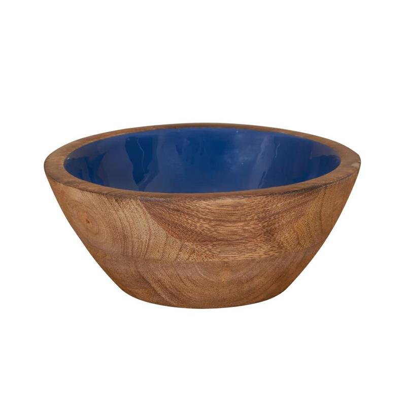 CIOTOLA IN LEGNO INTERNO COLOR BLU  MISURA 15X15X6