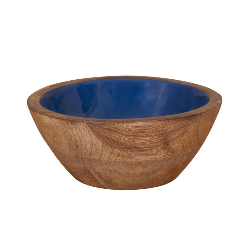 CIOTOLA IN LEGNO INTERNO COLOR BLU  MISURA 15X15X6