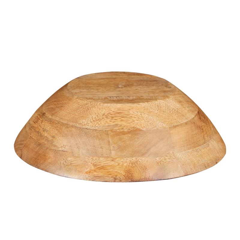 CIOTOLA  IN LEGNO DI MANGO   CON  INTERNO BLU CON DECORO A F