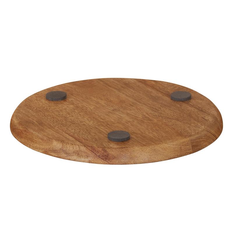 PIATTO IN LEGNO DI MANGO   CON  INTERNO BLU MISURA 25X25X2,5