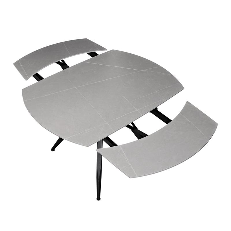 CASSIE TAVOLO EXTEN TOP CERAMICA GRIGIO 120-180X88X76 CM