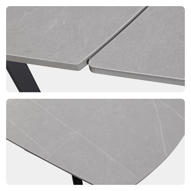 CASSIE TAVOLO EXTEN TOP CERAMICA GRIGIO 120-180X88X76 CM