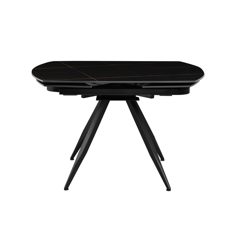 CASSIE TAVOLO EXTEN TOP CERAMICA NERO 120-180X88X76 CM