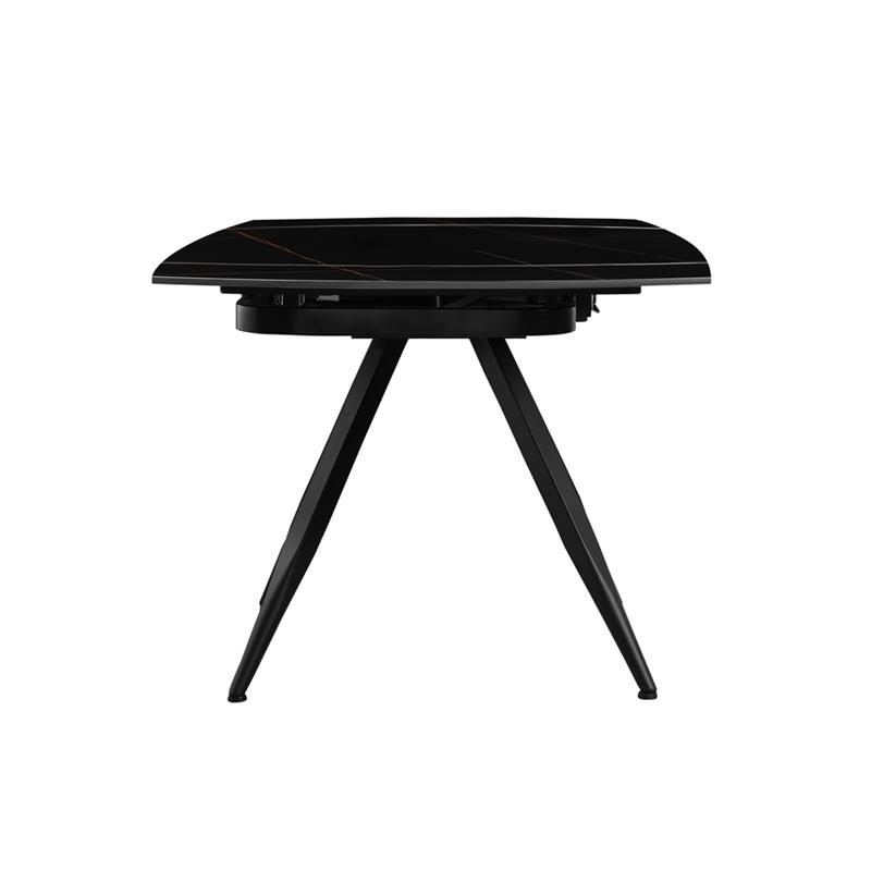 CASSIE TAVOLO EXTEN TOP CERAMICA NERO 120-180X88X76 CM