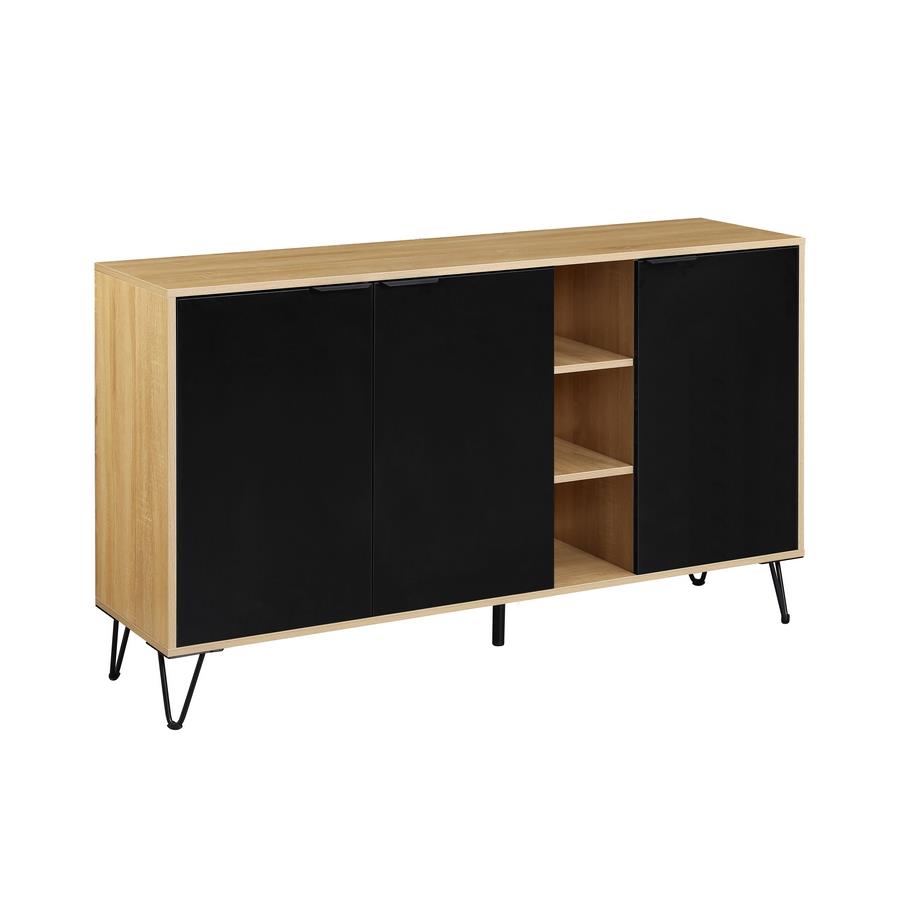 MADRID CREDENZA ROVERE/NERO 142X35,6X83 CM