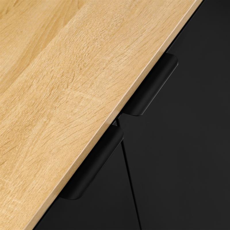 MADRID CREDENZA ROVERE/NERO 142X35,6X83 CM