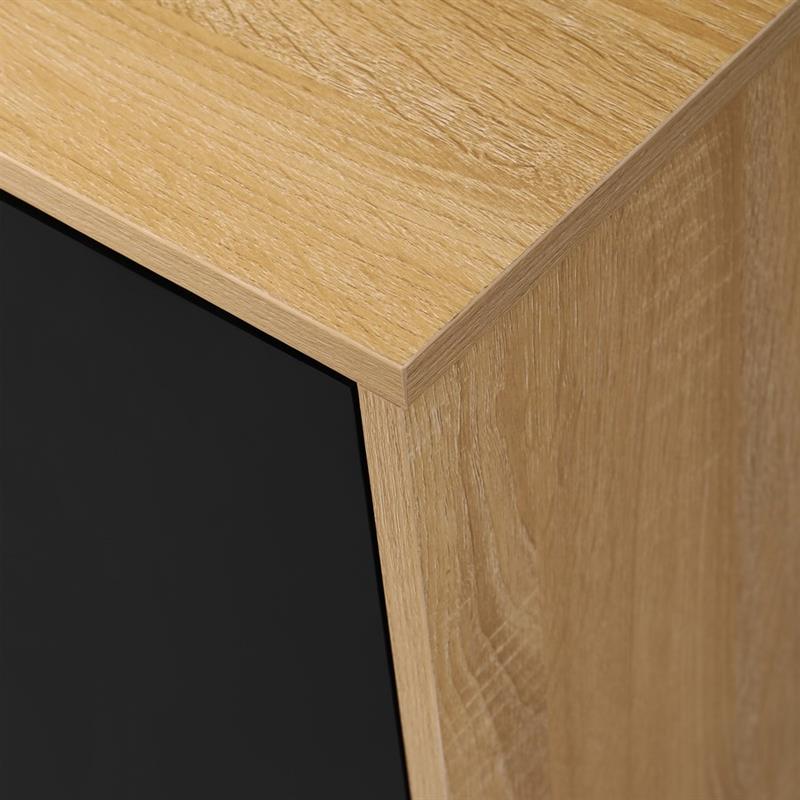 MADRID CREDENZA ROVERE/NERO 142X35,6X83 CM