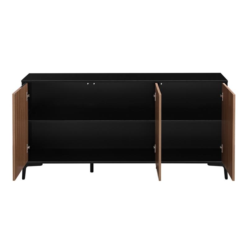 TOLEDO CREDENZA 3 ANTE NOCE/NERO 150,9X40X74 CM