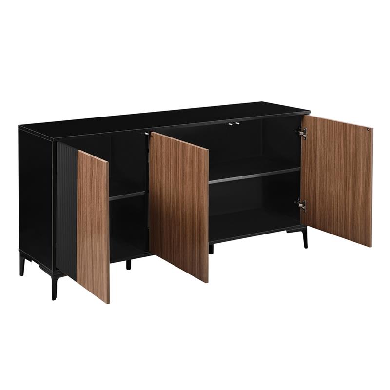 TOLEDO CREDENZA 3 ANTE NOCE/NERO 150,9X40X74 CM