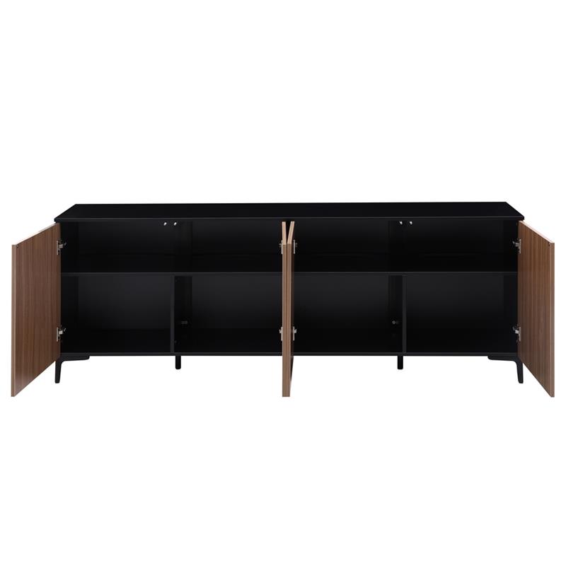 TOLEDO CREDENZA 4 ANTE NOCE/NERO 200X40X74 CM