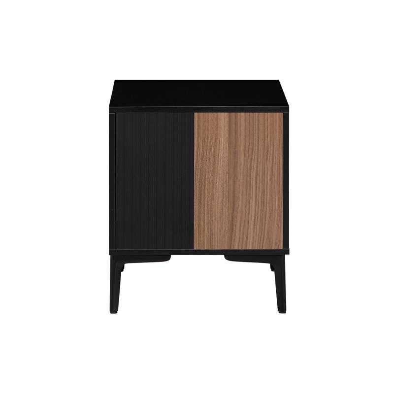 TOLEDO COMODINO NOCE/NERO 44X40X52,5 CM