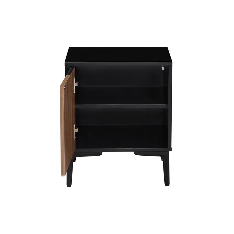 TOLEDO COMODINO NOCE/NERO 44X40X52,5 CM