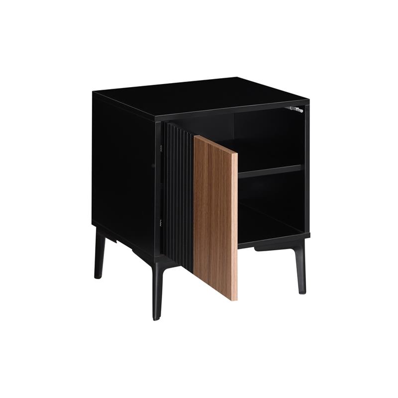 TOLEDO COMODINO NOCE/NERO 44X40X52,5 CM