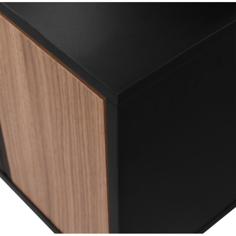 TOLEDO COMODINO NOCE/NERO 44X40X52,5 CM