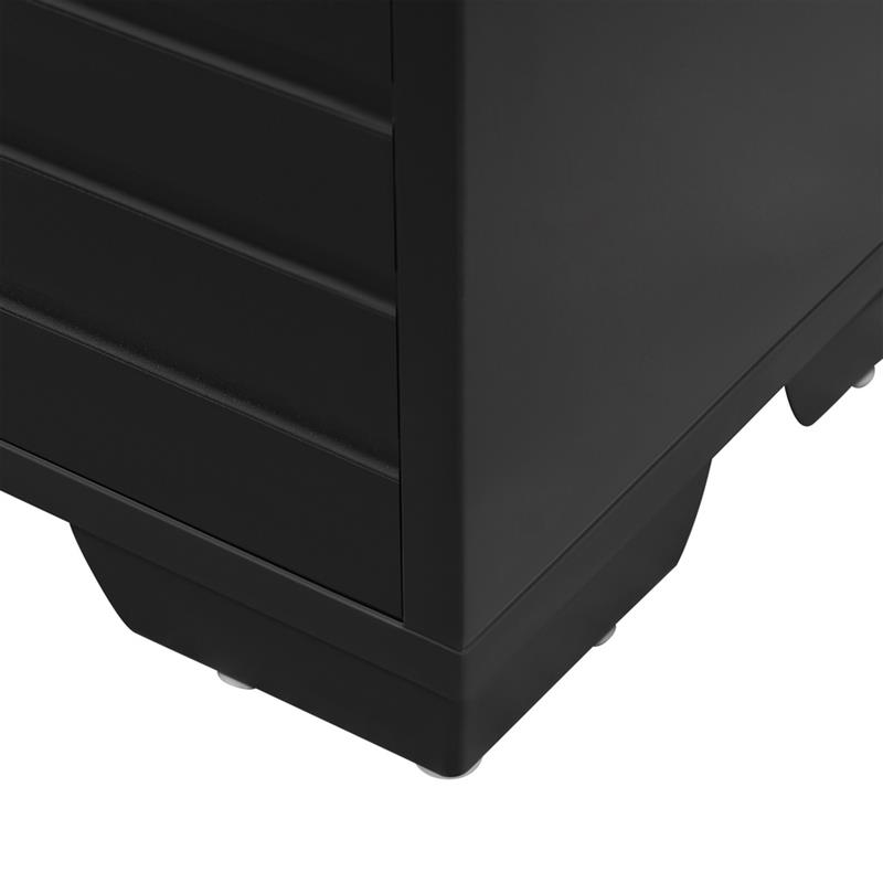 TOLEDO SCARPIERA 3 RIBALTE NOCE/NERO 63X26X125 CM