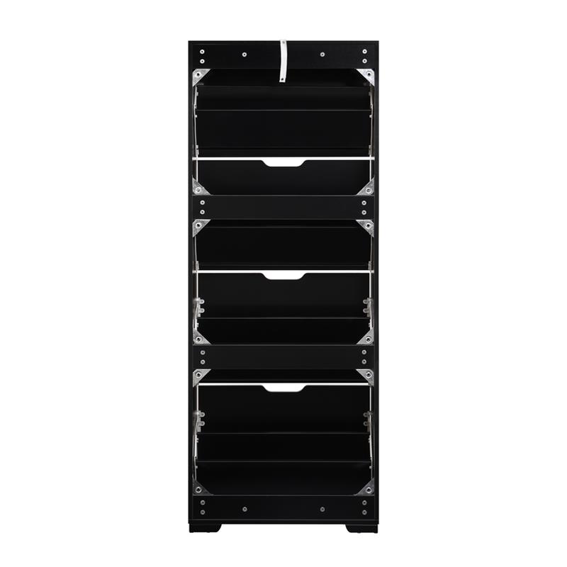 TOLEDO SCARPIERA 4 RIBALTE NOCE/NERO 63X26X125 CM