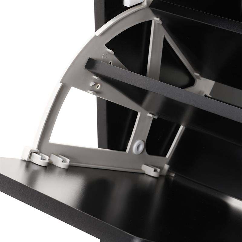 TOLEDO SCARPIERA 4 RIBALTE NOCE/NERO 63X26X125 CM