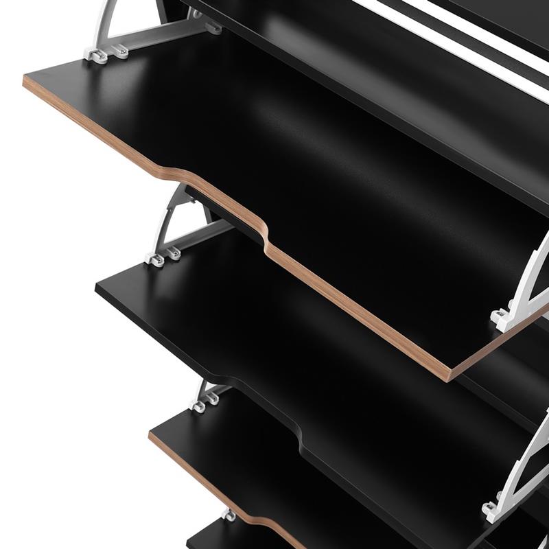 TOLEDO SCARPIERA 4 RIBALTE NOCE/NERO 63X26X125 CM