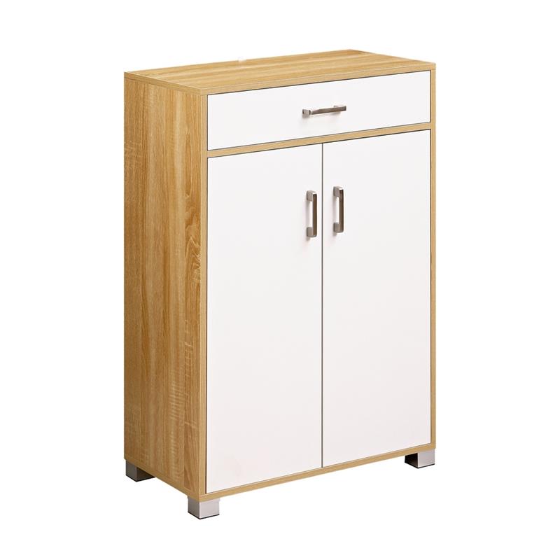 MULTIUSO 2 ANTE 1 CASSETTO BIANCO/ROVERE 76,8X50X113 CM