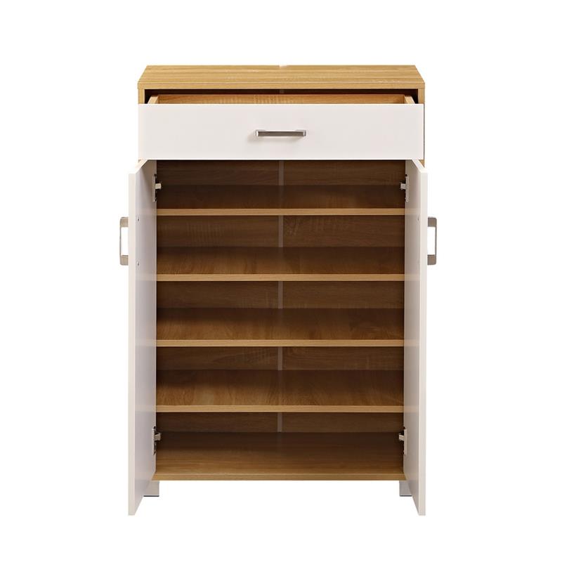 MULTIUSO 2 ANTE 1 CASSETTO BIANCO/ROVERE 76,8X50X113 CM