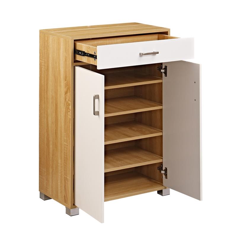 MULTIUSO 2 ANTE 1 CASSETTO BIANCO/ROVERE 76,8X50X113 CM