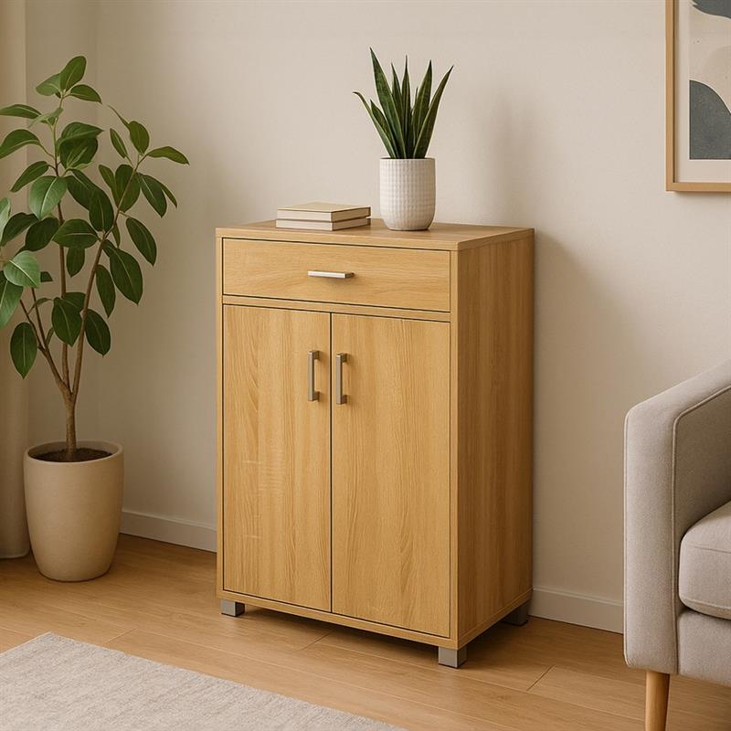 MULTIUSO 2 ANTE 1 CASSETTO ROVERE 76,8X50X113 CM