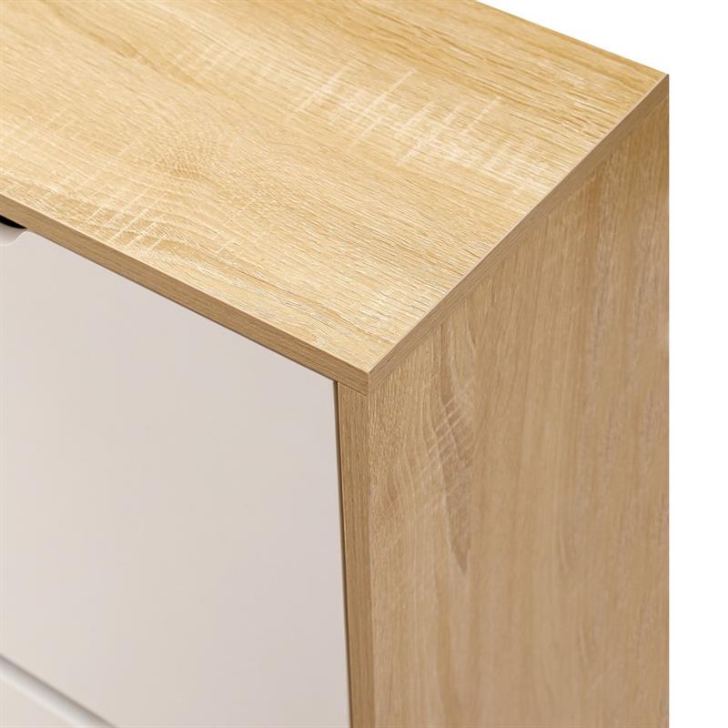 SKY SCARPIERA 4 ANTE ORIZ. BIANCA/ROVERE 105X24X82 CM