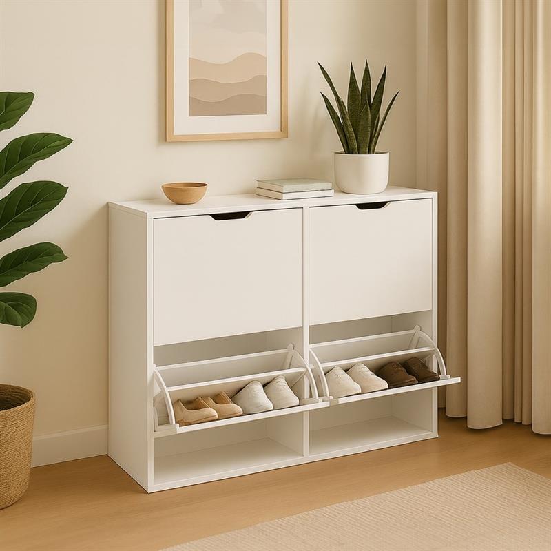 SKY SCARPIERA 4 ANTE ORIZ. BIANCA 105X24X82 CM