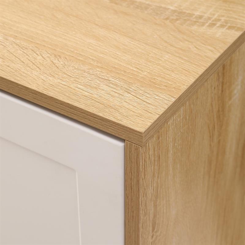 LINEAR SCARPIERA 3 ANTE BIANCA/ROVERE 63X24X115 CM