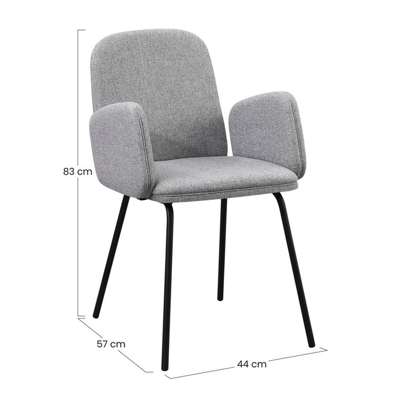 KENDAL SEDIA GRIGIO CHIARO