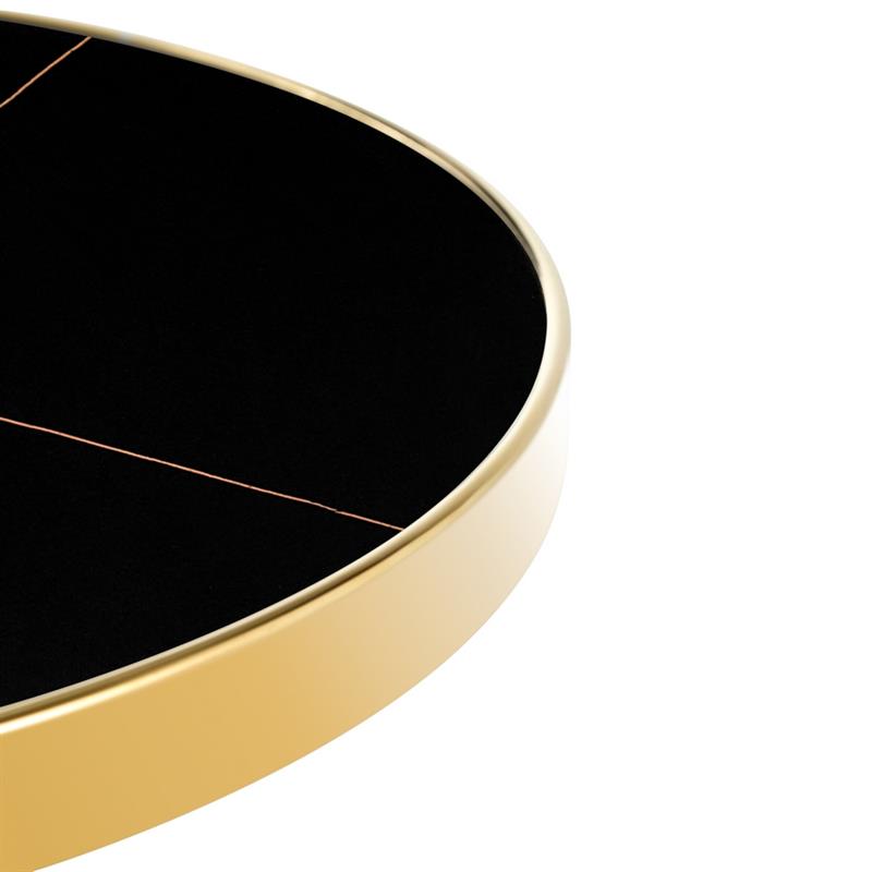 MASON TAVOLINO MARMO NERO BASE RAME 50X50X55 CM