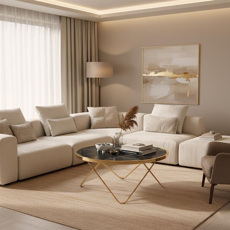 IZMO TAVOLINO MARMO GRIGIO CHIARO 80X80X40 CM