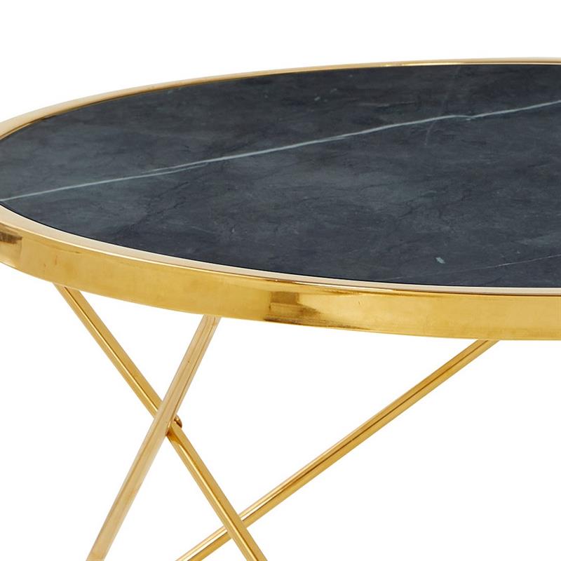 IZMO TAVOLINO MARMO GRIGIO CHIARO 80X80X40 CM