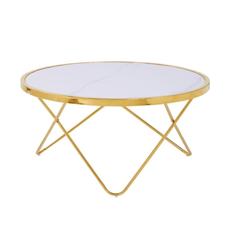 IZMO TAVOLINO MARMO BIANCO 80X80X40 CM