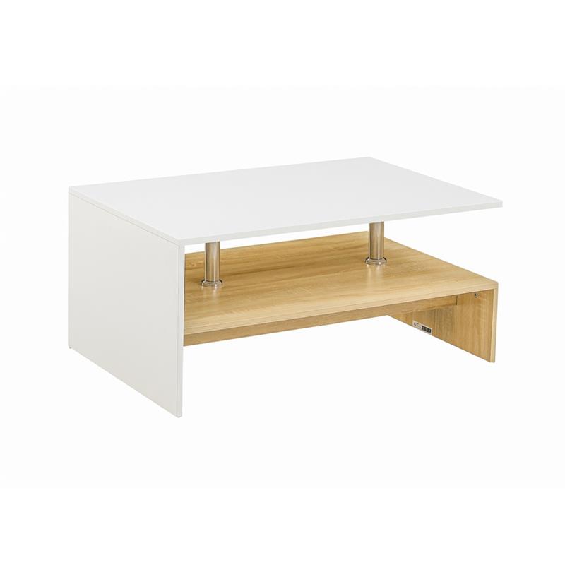 CELIO TAVOLINO BIANCO E ROVERE 90X59,6X42 CM