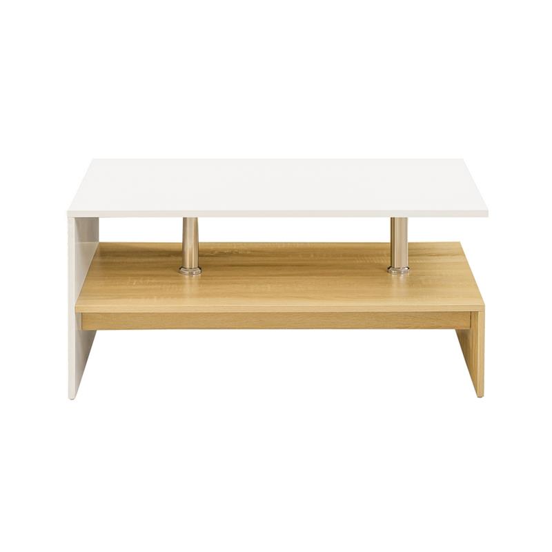 CELIO TAVOLINO BIANCO E ROVERE 90X59,6X42 CM